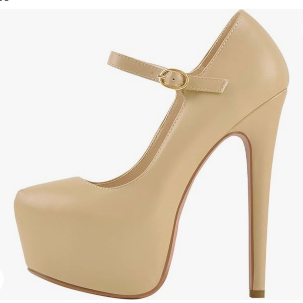 Yolkomo Women's Platform Stiletto High Heels Mary Jane Pumps